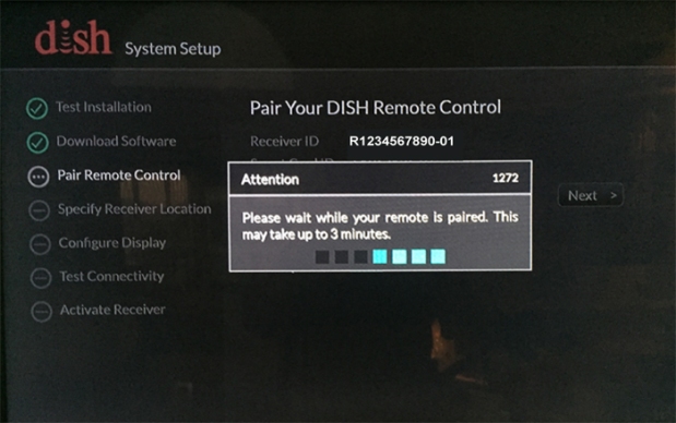 System Status > Pair Remote Control